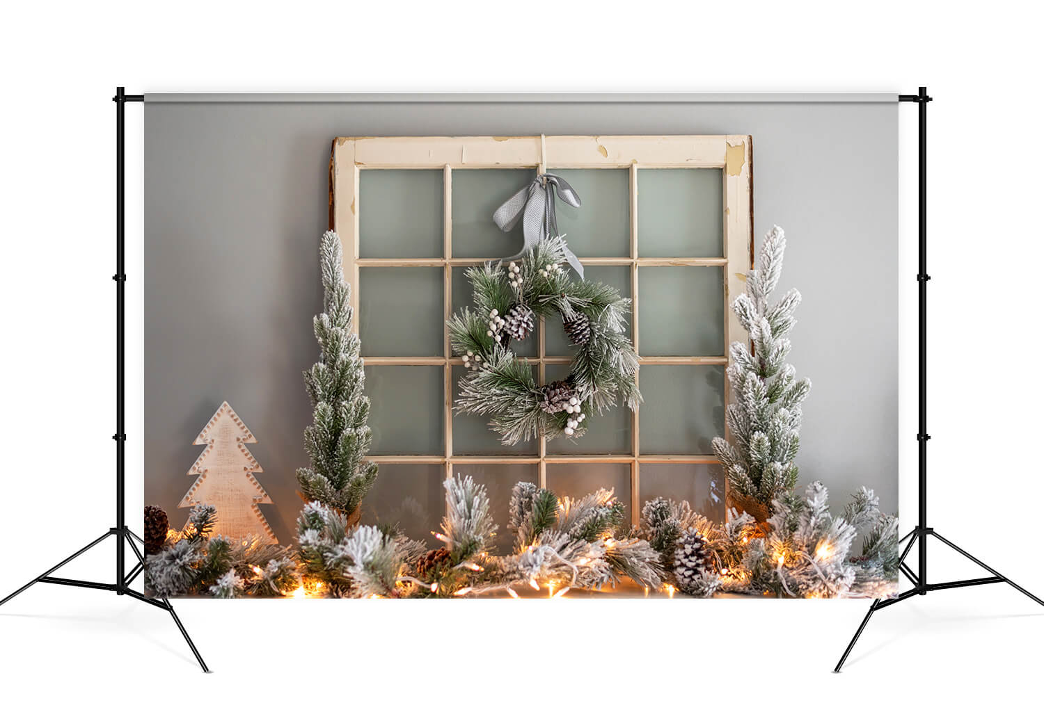 Christmas Garland Decoration Photography Backdrop UK M11-71