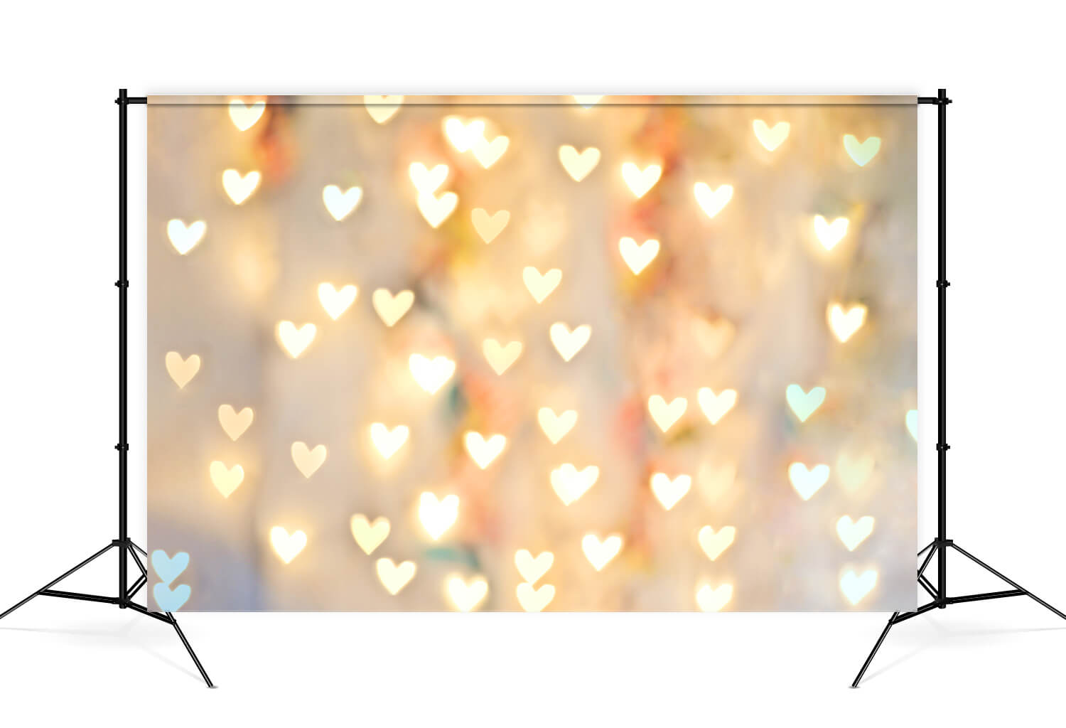 Pastel Heart Bokeh Photo Studio Backdrop UK MR-0046