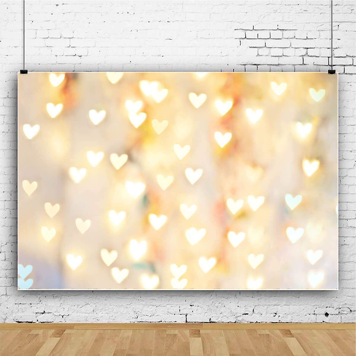 Pastel Heart Bokeh Photo Studio Backdrop UK MR-0046