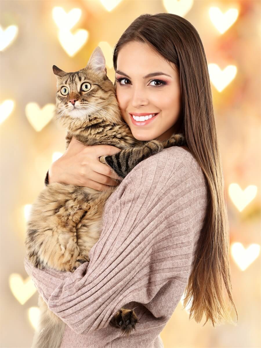 Pastel Heart Bokeh Photo Studio Backdrop UK MR-0046
