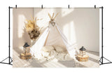 Boho Cosy Indoor Small Tent Knitted Blanket Dreamcatcher Backdrop M2-21