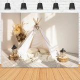 Boho Cosy Indoor Small Tent Knitted Blanket Dreamcatcher Backdrop M2-21