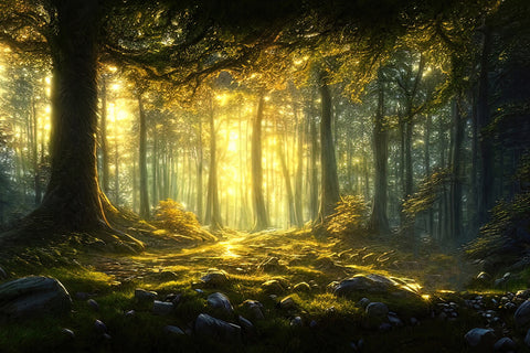 Dense Fantasy Forest Backdrop for Photo Booth UK M6-124