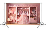 Fashion Doll Fantasy Pink Closet Backdrop UK M7-101