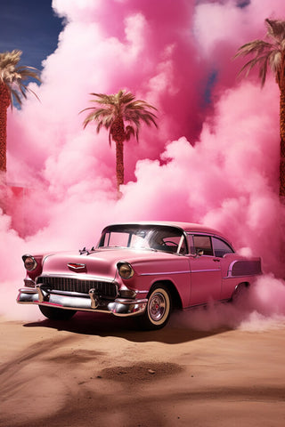 Fantasy Doll Desert Pink Car Backdrop UK M7-95