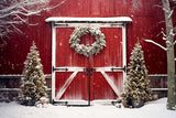 Christmas Red Barn Tapestry Festival Wall Decoration BUY 2 GET 1 FREE