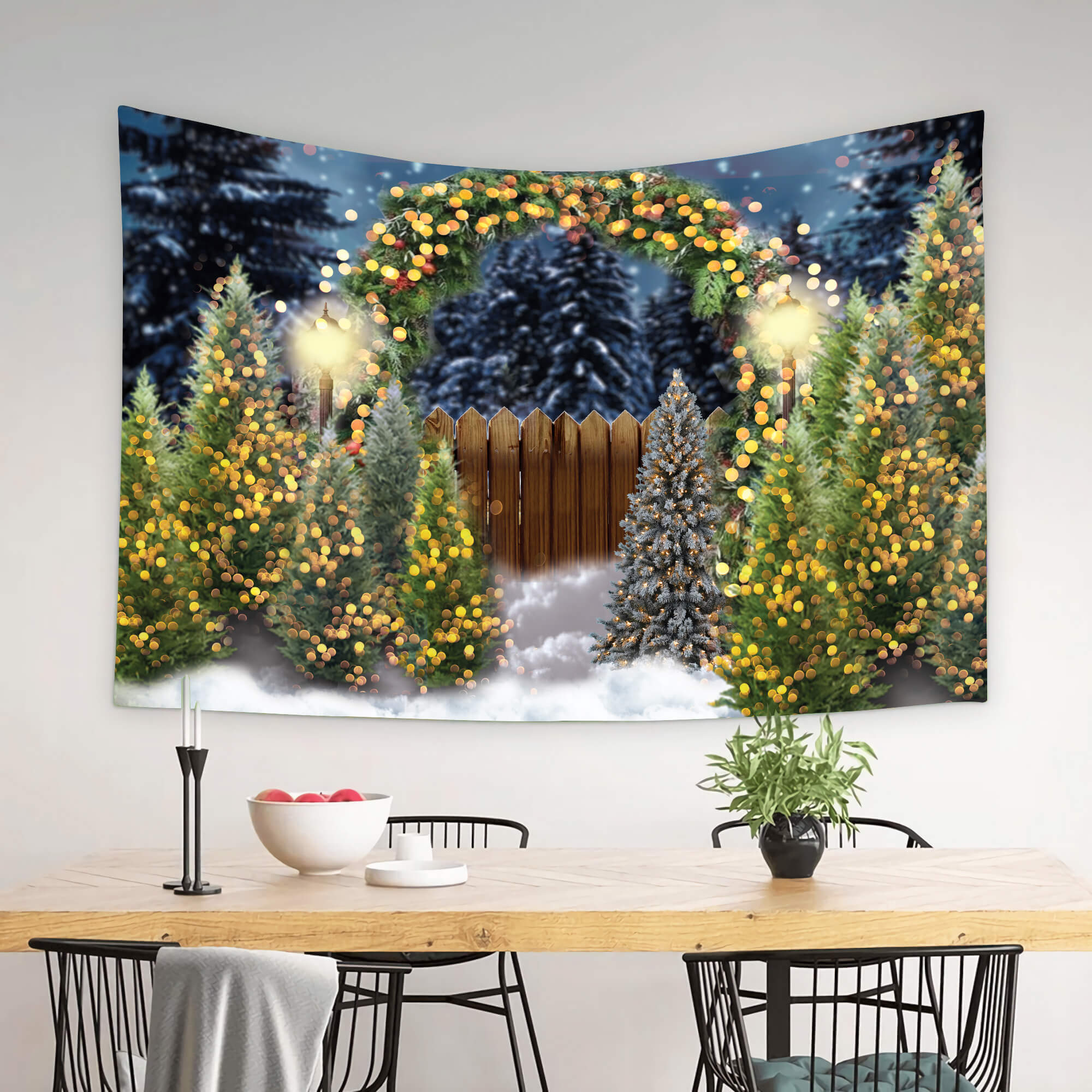 Sparkle Christmas Tree Arch Photography Backdrop UK M8-75