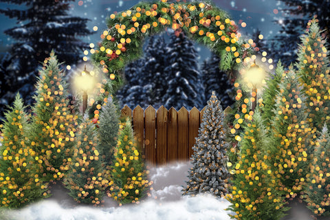 Sparkle Christmas Tree Arch Photography Backdrop UK M8-75