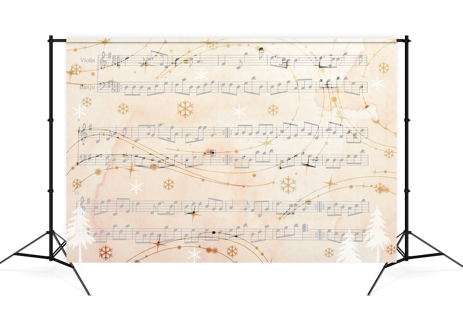 Christmas Song Winter Carol Music Backdrop UK M9-67