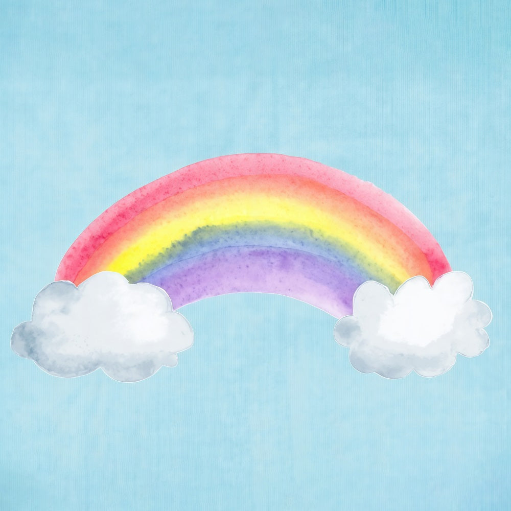 Smash Cake Backdrop Colorful Rainbow Sky Birthday Backdrops UK MRR10-18