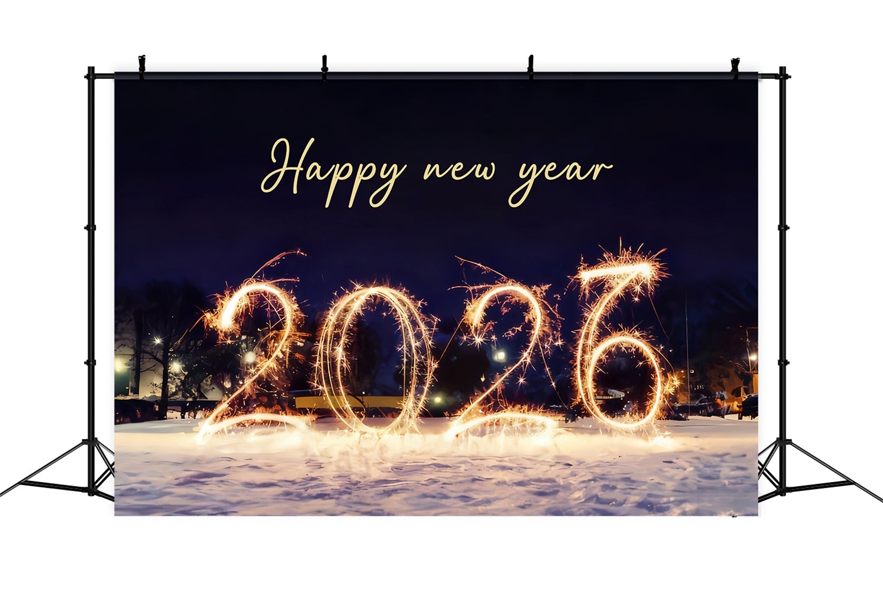 Happy New Year Backdrop Sparkling Night Firework Numbers New Year Backdrop UK MRR10-2