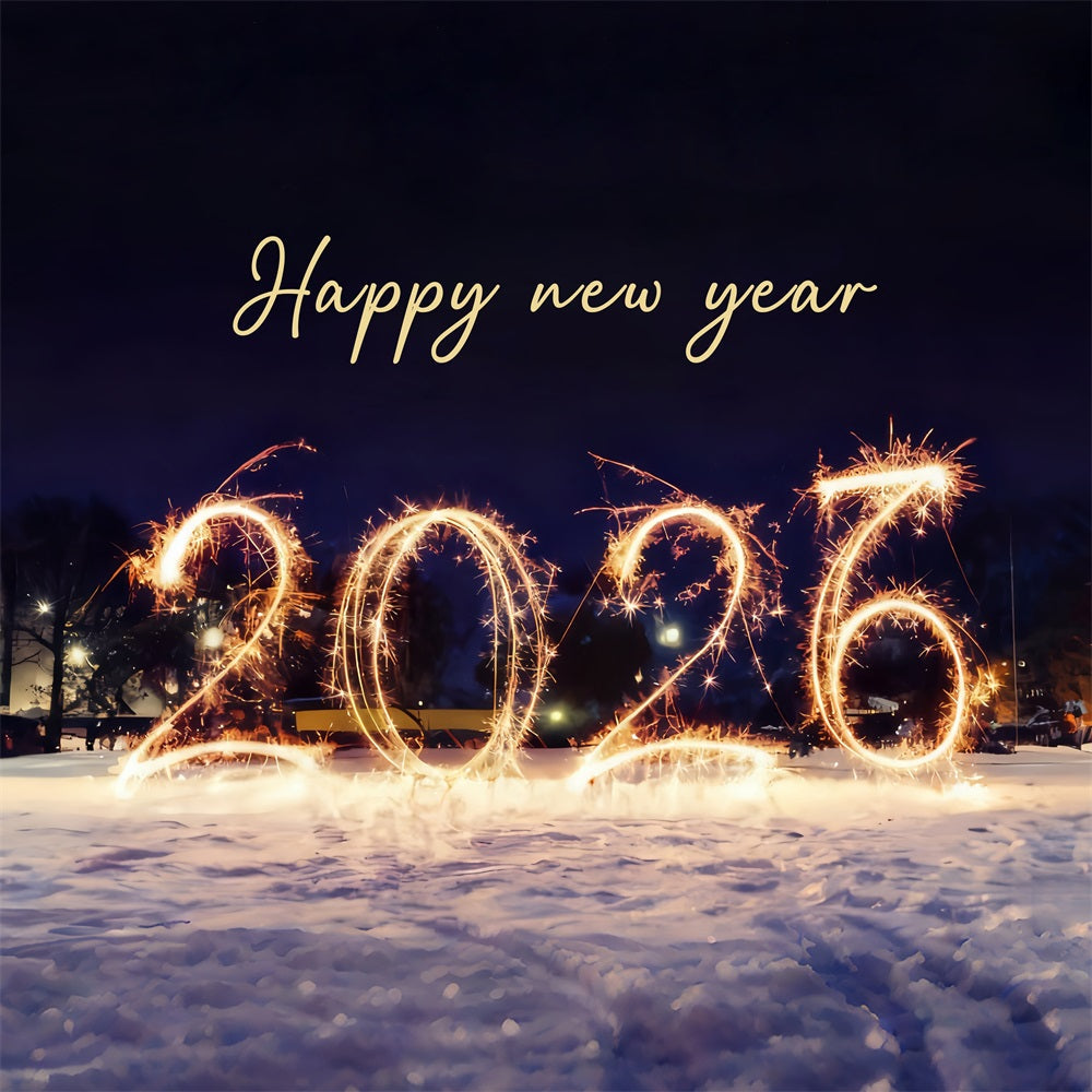 Happy New Year Backdrop Sparkling Night Firework Numbers New Year Backdrop UK MRR10-2