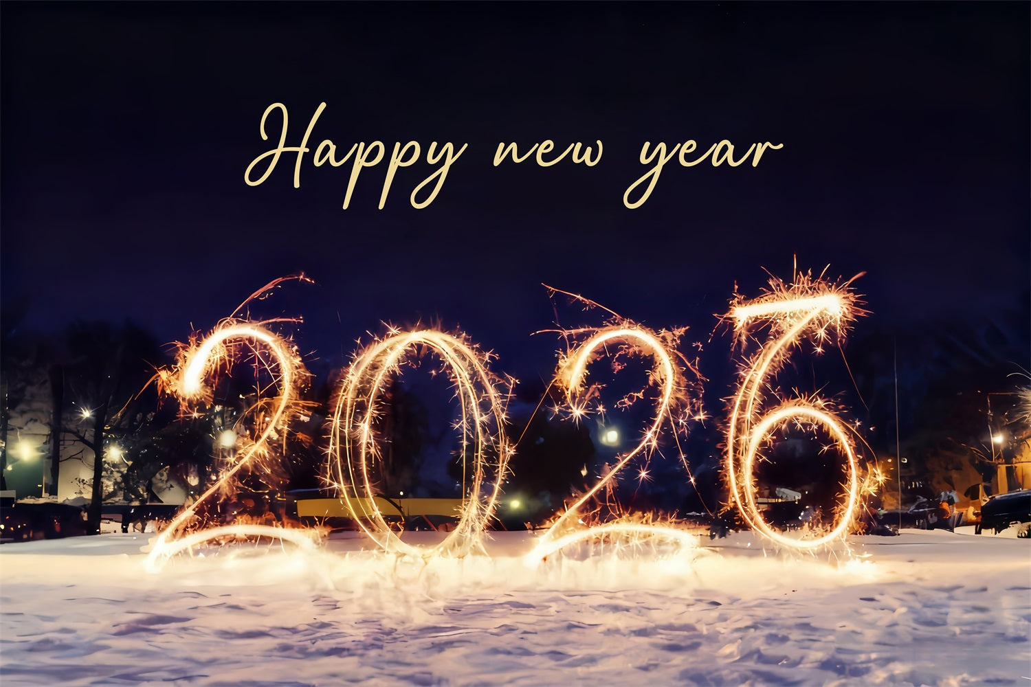 Happy New Year Backdrop Sparkling Night Firework Numbers New Year Backdrop UK MRR10-2