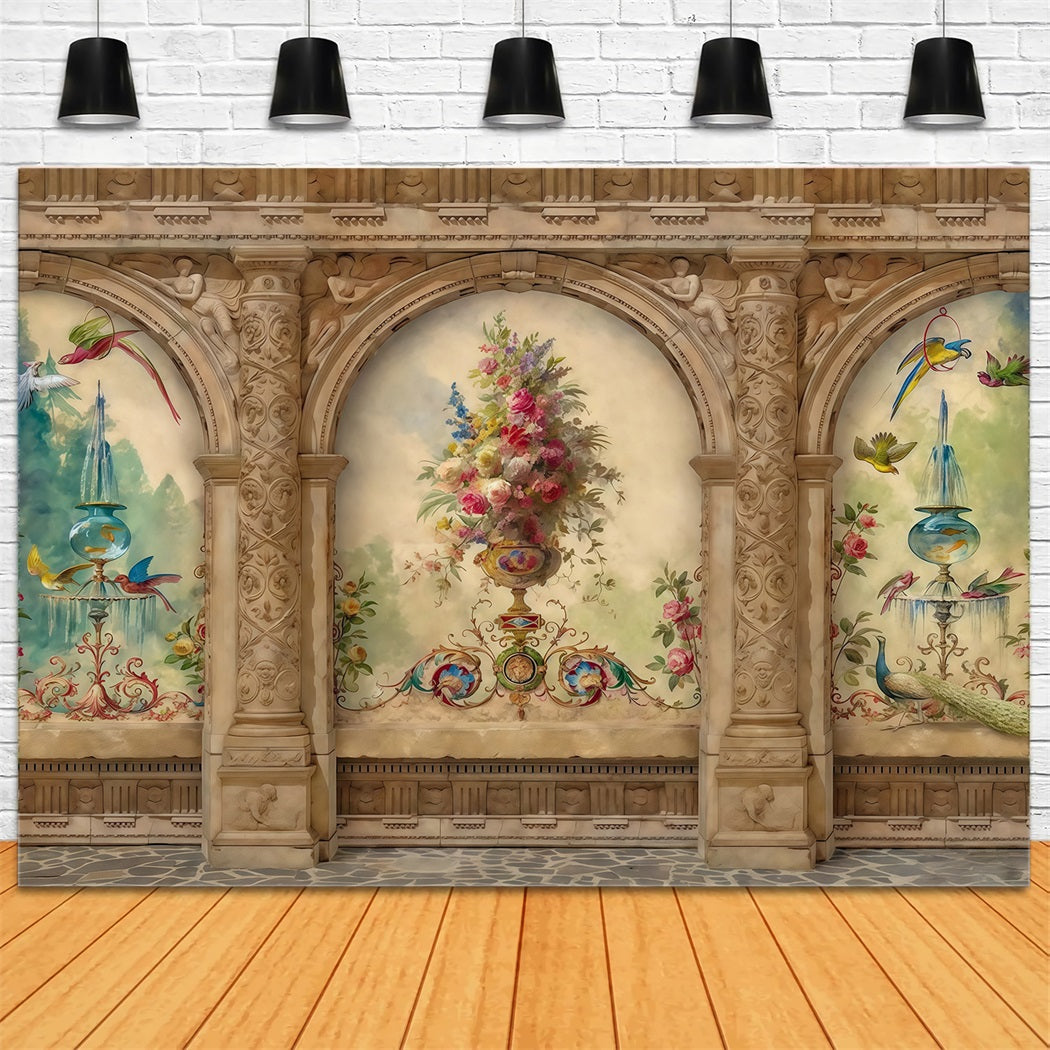 Vintage Backdrop Vintage Floral Wall Art Antique Backdrop UK MRR10-32
