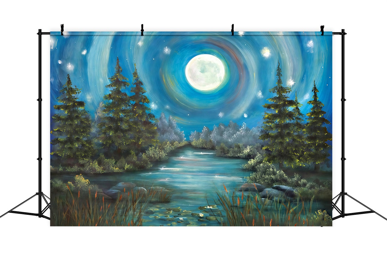 Forest Backdrop Moonlit Forest River Newborn Photo Backdrop UK MRR10-33