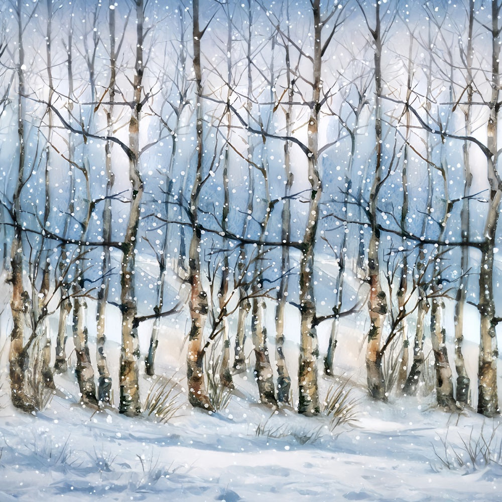 Winter Forest Backdrop Snowy Trees Wonderland Forest Backdrop UK MRR10-35