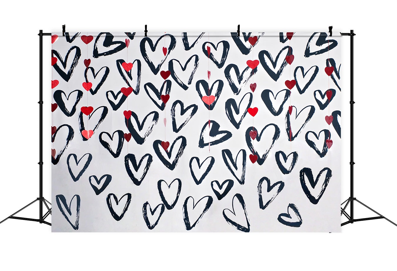 Valentine's Day Backdrop Love Hearts White Wall Valentines Backdrop UK MRR10-36