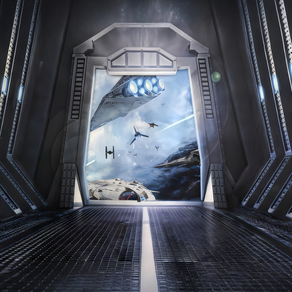 Children Backdrops Space Doorway Ships Kids Photo Backdrop UK MRR10-48