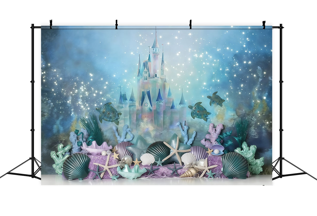 Castle Backdrop Underwater Castle Corals Children Backdrops UK MRR10-49