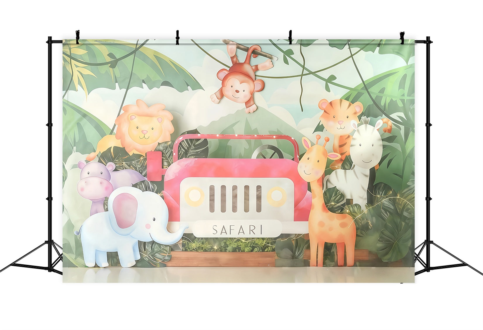 Kids Photo Backdrop Safari Jungle Adventure Children Backdrops UK MRR10-50