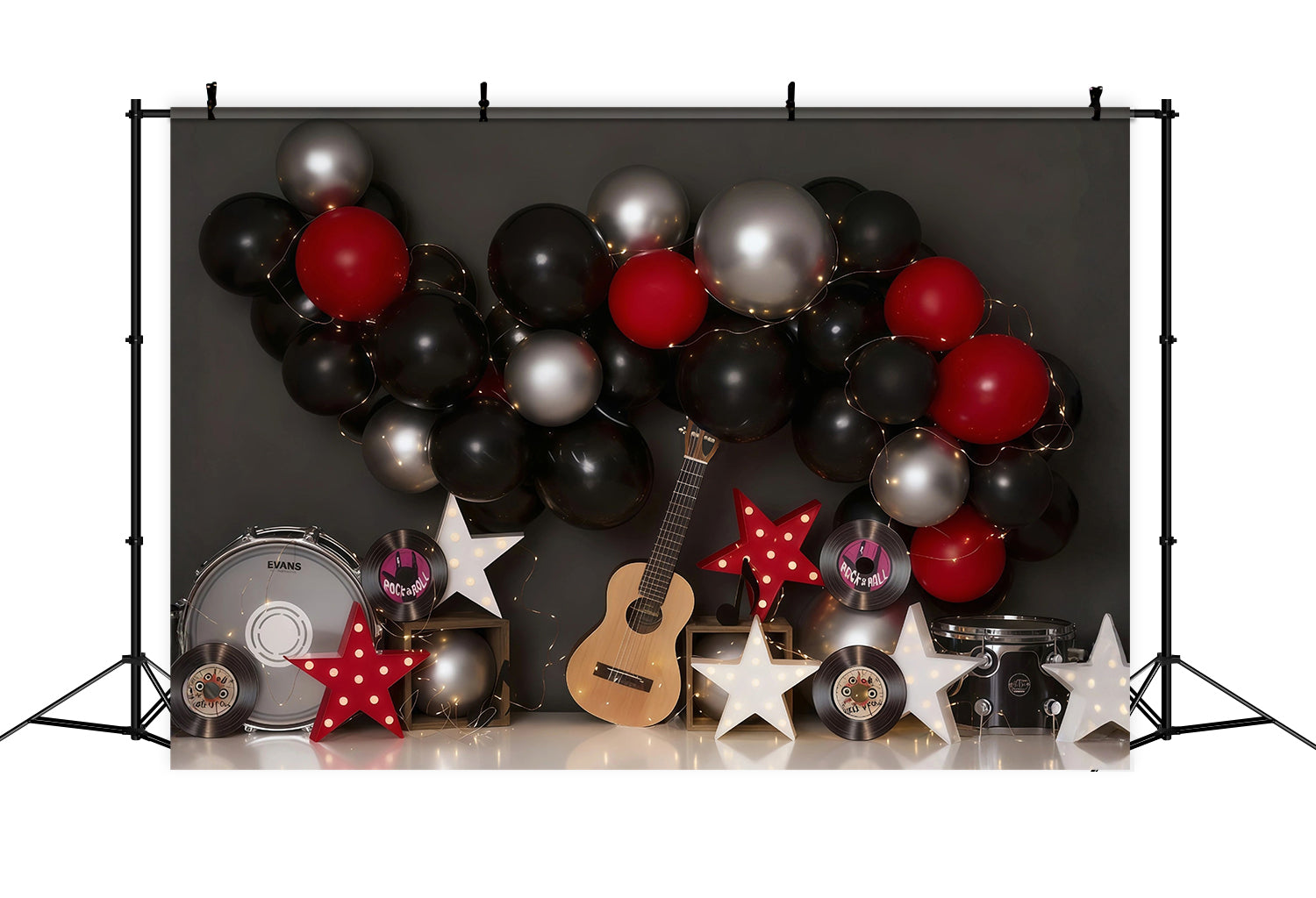 Cake Smash Backdrops Music Party Balloons Birthday Photo Backdrop UK MRR10-51
