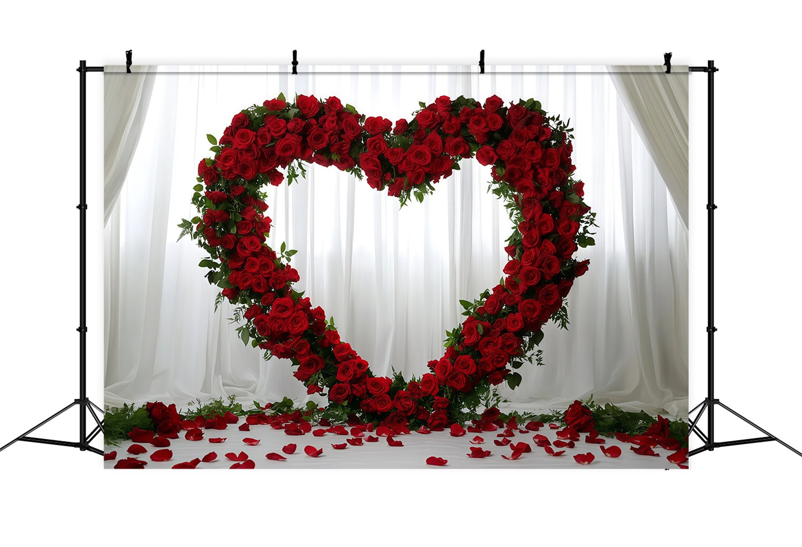 Valentine's Day Hearts Backdrop Rose Flower Love Heart Valentines Backdrop UK MRR11-114