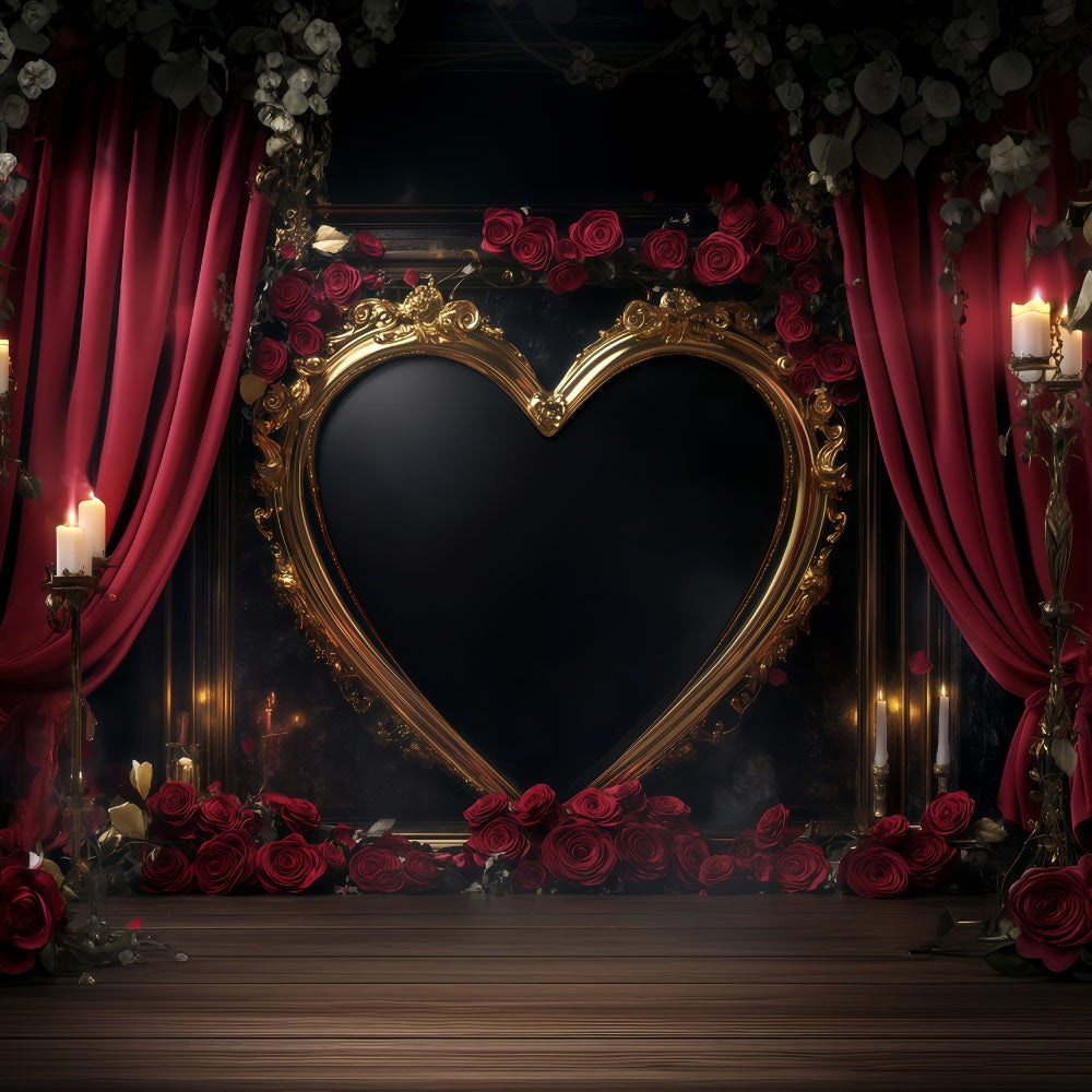 Valentine Heart Backdrop Vintage Love Heart Frame Valentines Backdrop UK MRR11-117