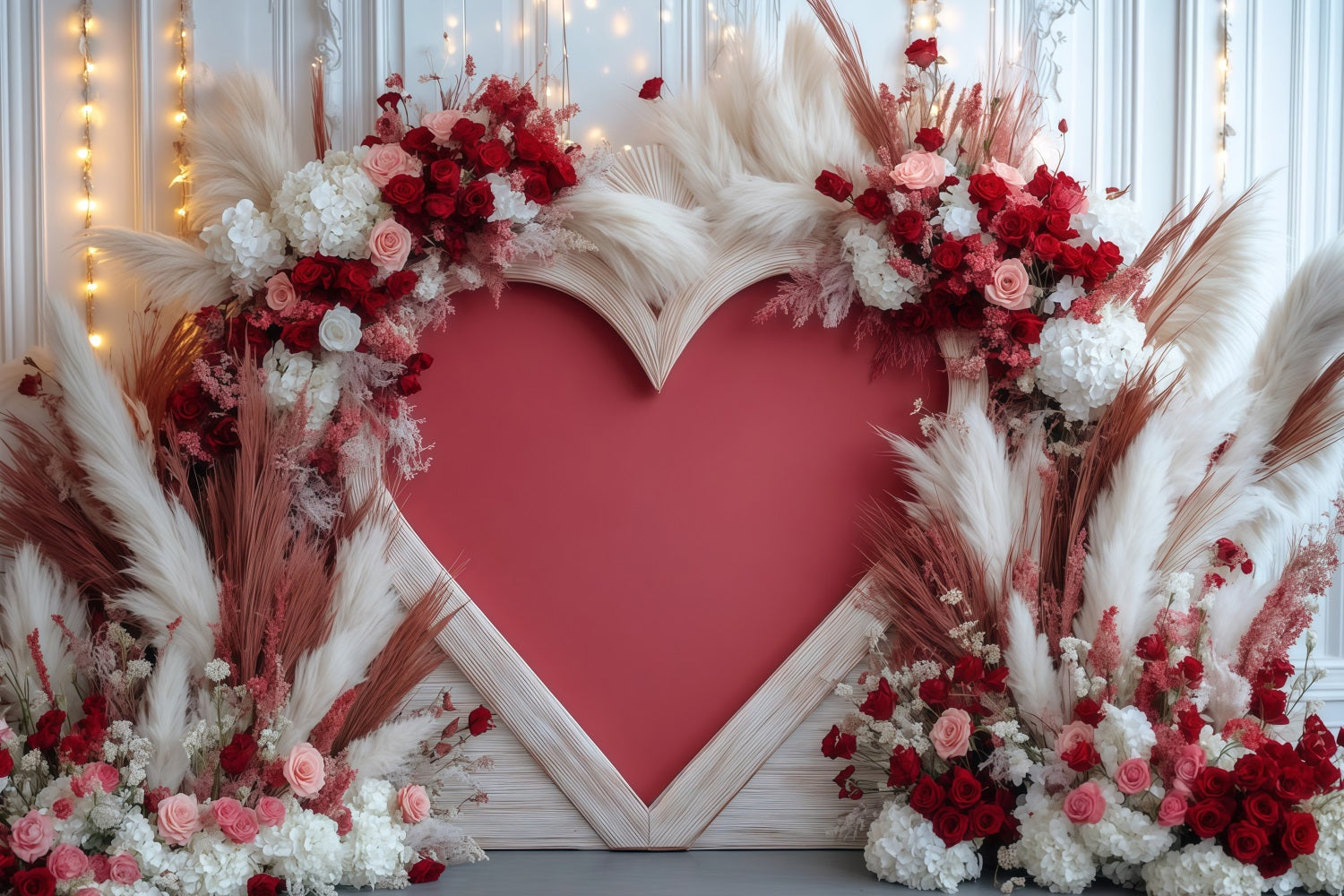 Valentine Heart Backdrop Boho Love Heart Valentine's Day Backdrop UK MRR11-118