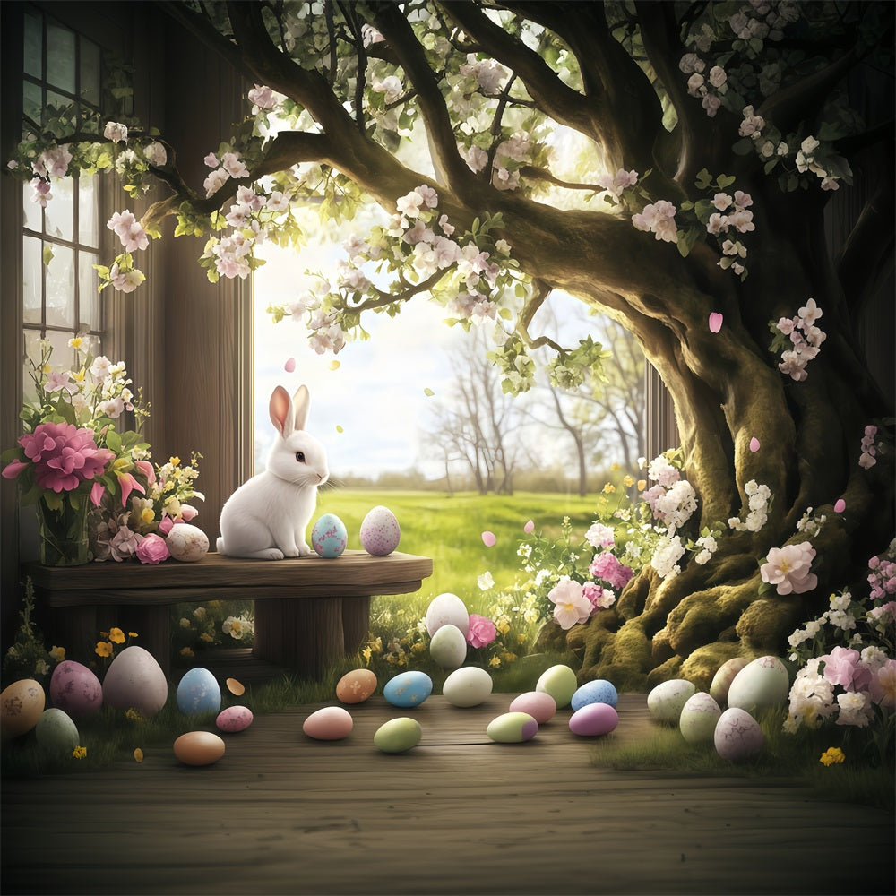 Easter Photography Backdrops Woodland Bunny Meadow Easter Egg Backdrop UK MRR11-78