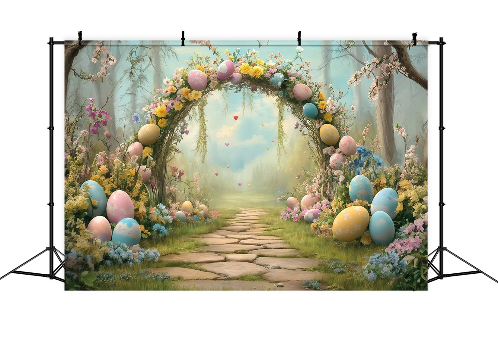 Easter Photo Backdrop Forest Tent Bunny Setup Easter Backdrop Ideas UK MRR11-84