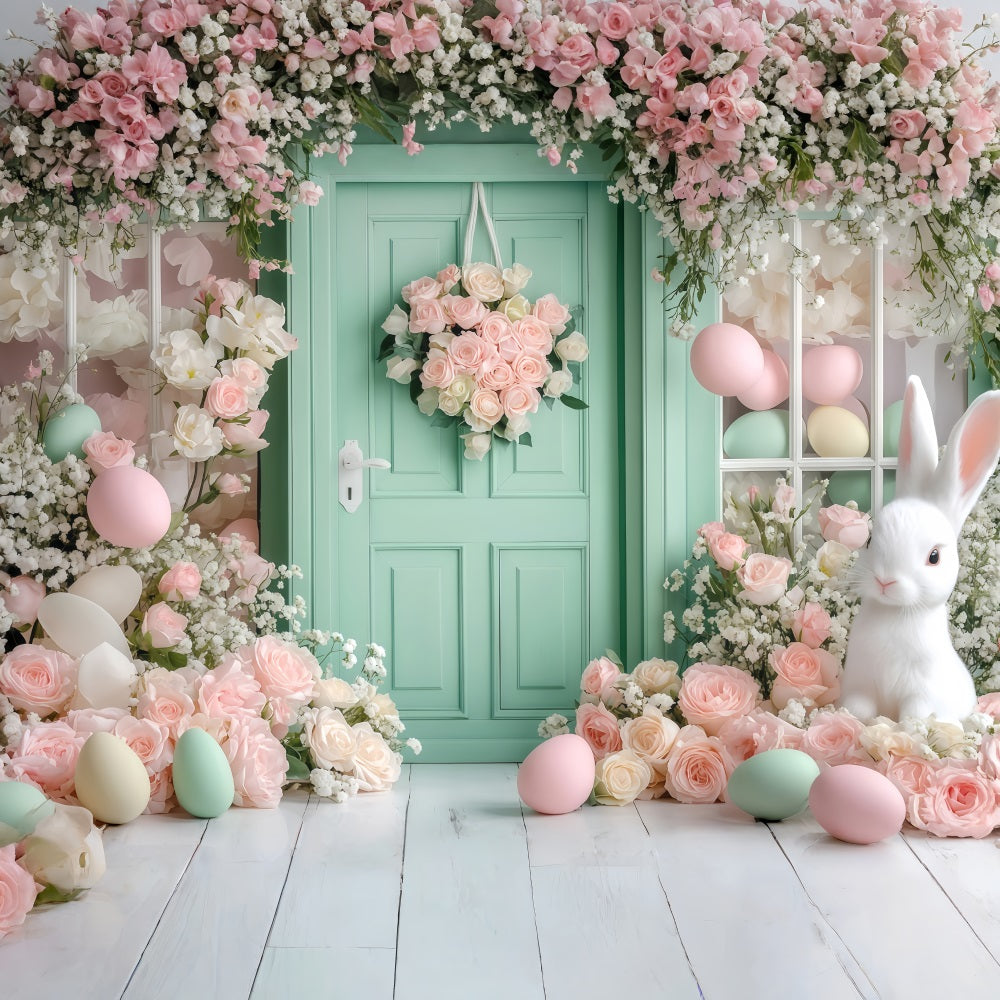 Easter Bunny Backdrop Garden Cottage Bunny Setup Easter Egg Backdrop UK MRR11-89