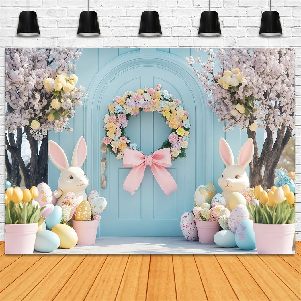 Easter Photo Booth Backdrop Cherry Blossom Lantern Path Bunny Backdrop UK MRR11-91