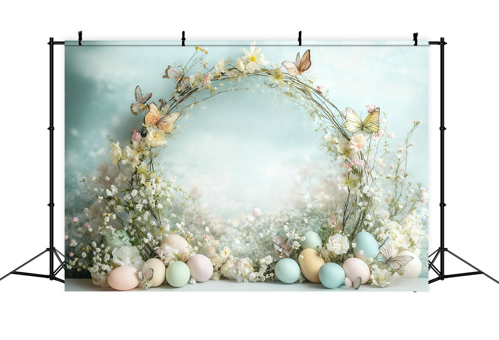 Easter Backdrop Pastel Door Bunny Welcome Easter Egg Hunt Backdrop UK MRR11-95