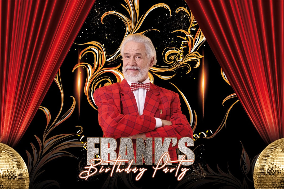 Customized Birthday Backdrop Classy Vintage Man Birthday Backdrop UK MRR3-156