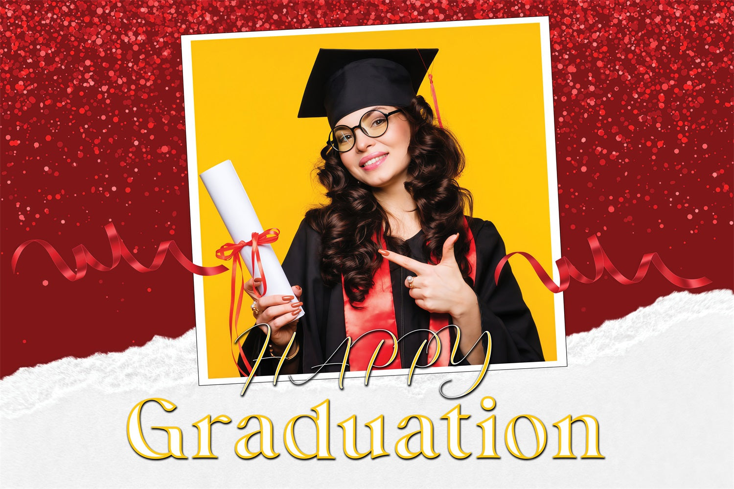 Graduation Backdrop Ideas Sparkle Red Personalized Party Graduation Backdrop UK MRR3-180