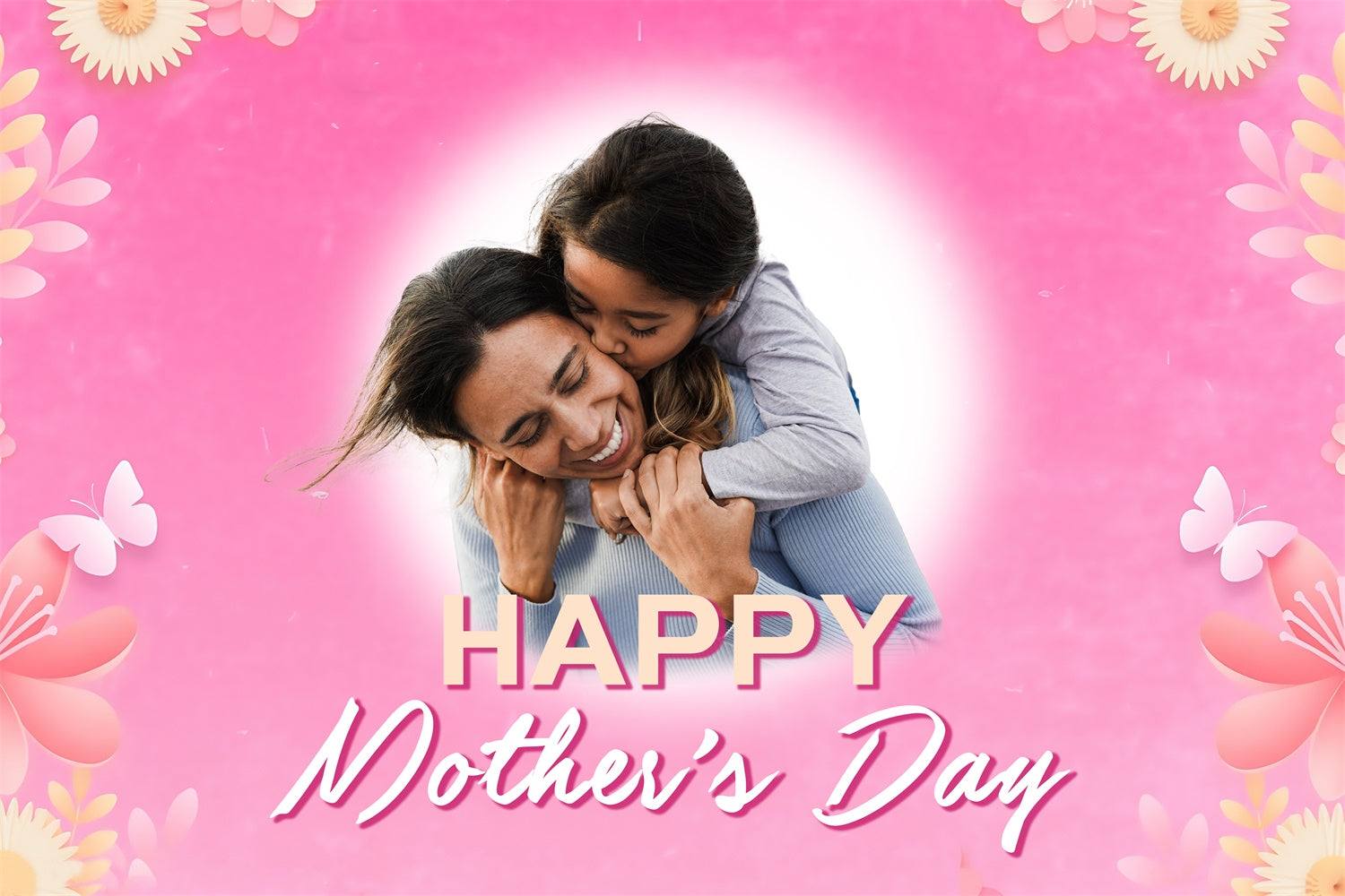 Mothers Day Photo Backdrop Charming Blossom Hug Custom Backdrop UK MRR3-94