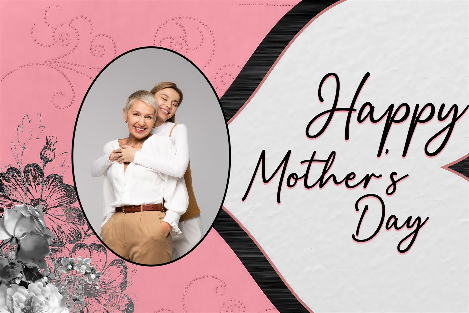 Mothers Day Backdrop Ideas Chic Floral Sketch Customized Backdrop UK MRR3-99