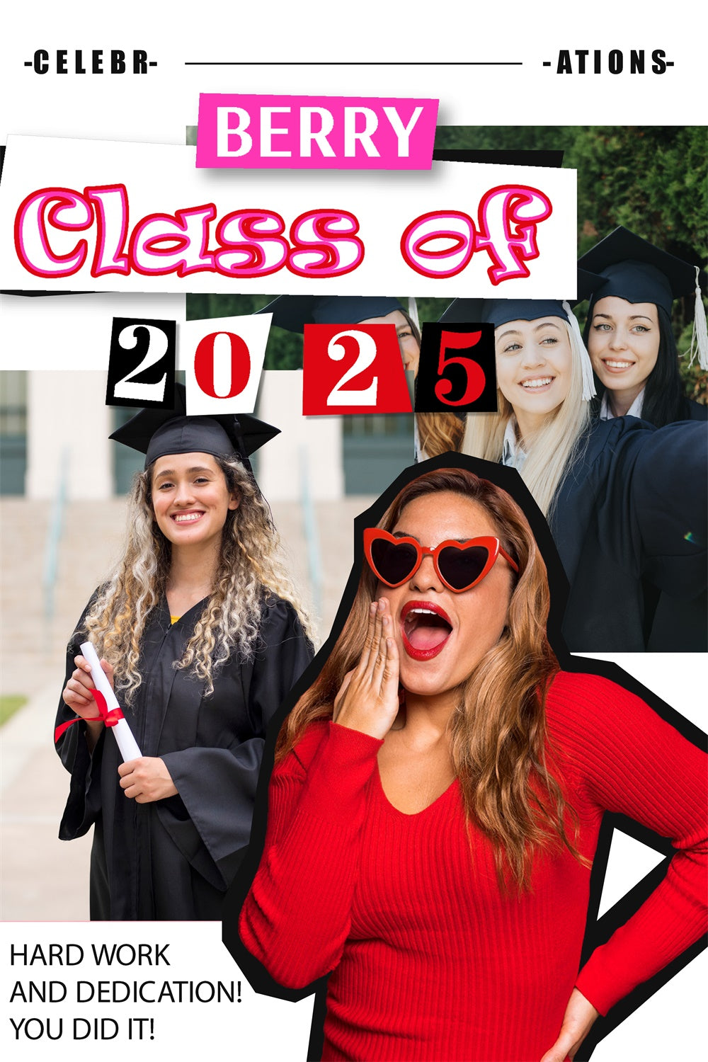 Customized Graduation Backdrop Stylish Female Graduation Party Backdrop UK MRR4-24