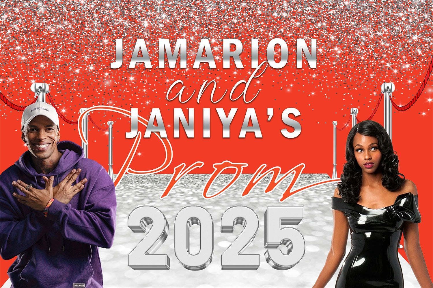 Prom Backdrop Shiny Silver Glam Custom Party Graduation Backdrop UK MRR4-32