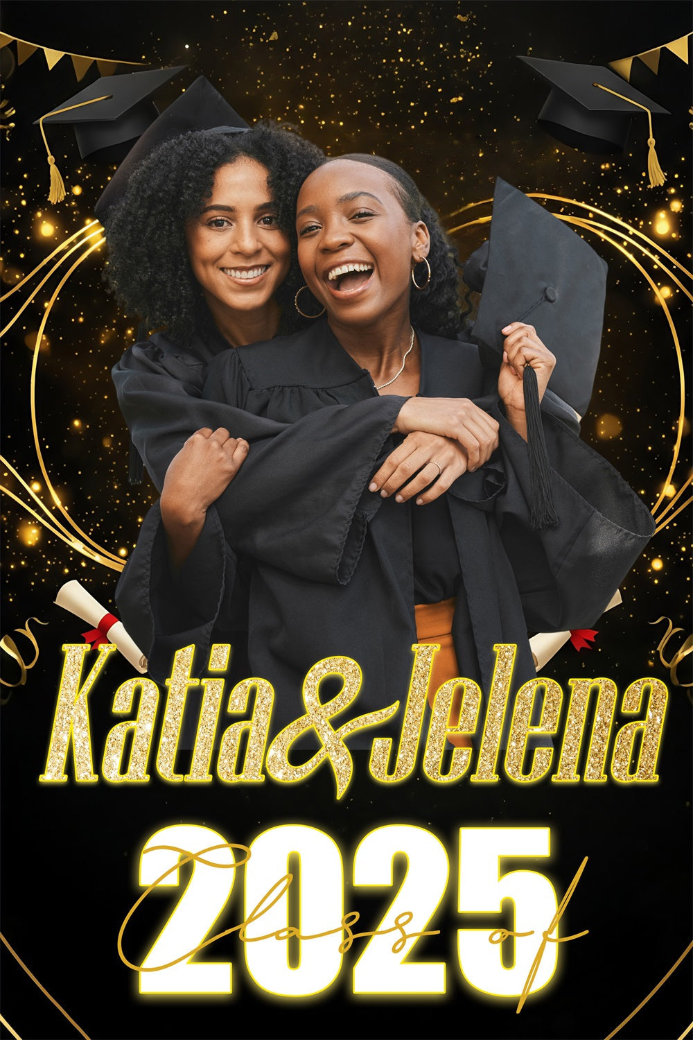 Graduation Backdrop Photoshoot 2025 Glittering Journey Customized Party Graduation Backdrop UK MRR4-51