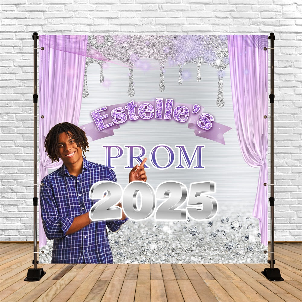 Prom Backdrop Lavish Curtain Sparkle Customized Graduation Party Backdrop UK MRR5-14