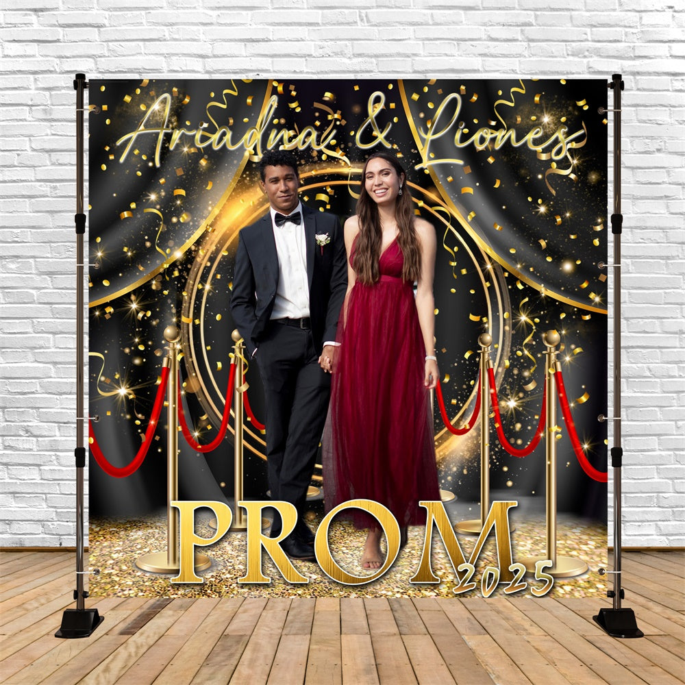 Prom Photo Backdrop Luxury Golden Stage Custom Graduation Party Backdrop UK MRR5-34
