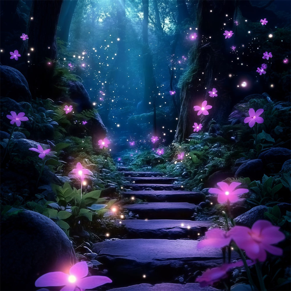 Enchanted Forest Backdrops Dreamy Bloom Steps Backdrop UK MRR7-111