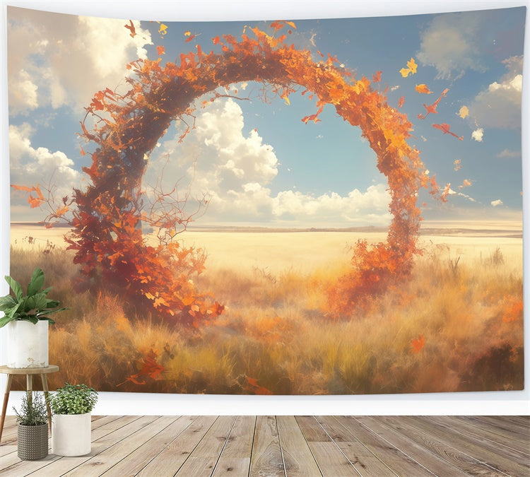 Fall Photoshoot Backdrop Dreamy Meadow Arch Backdrop UK MRR7-117