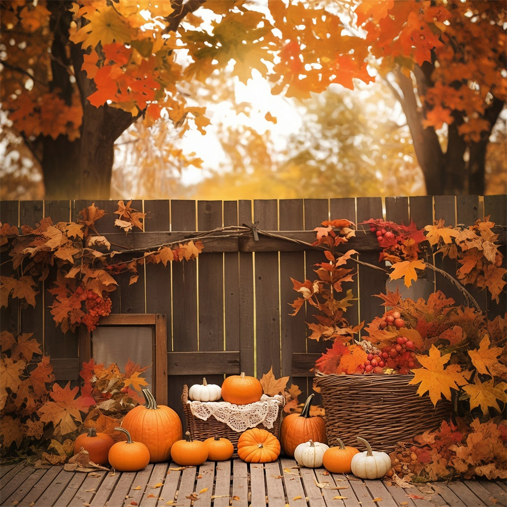 Fall Photography Backdrops Cozy Corner Pumpkin Backdrop UK MRR7-142