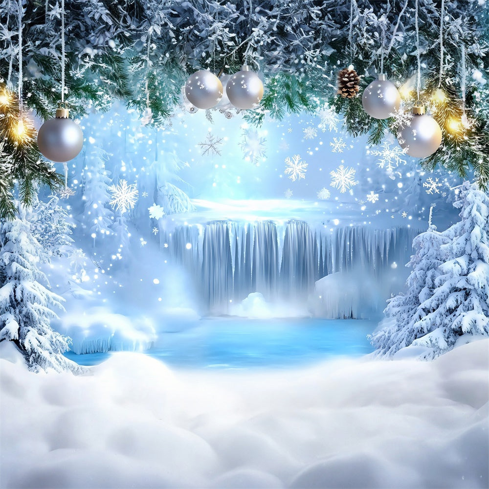 Winter Wonderland Backdrop Frozen Waterfall Backdrop UK MRR7-168