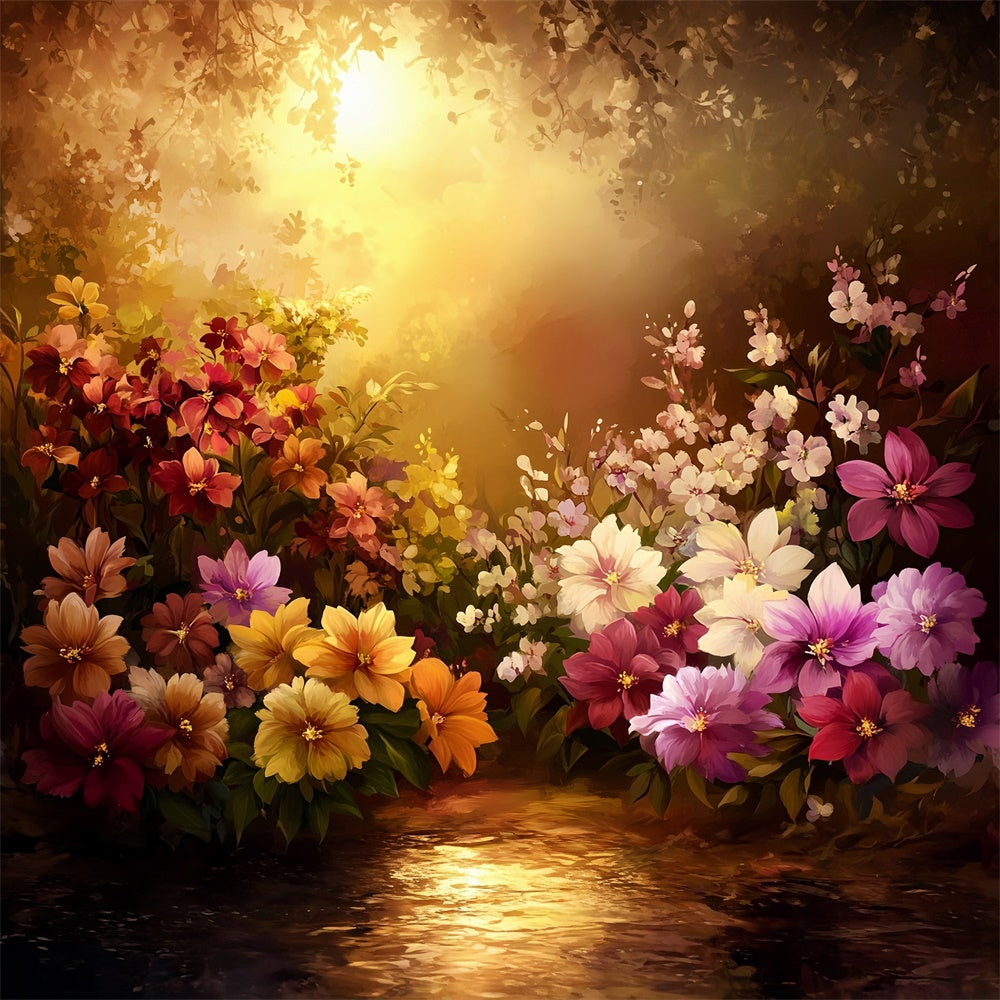 Artistic Backdrops Warm Toned Garden Fabric Backdrops UK MRR7-185