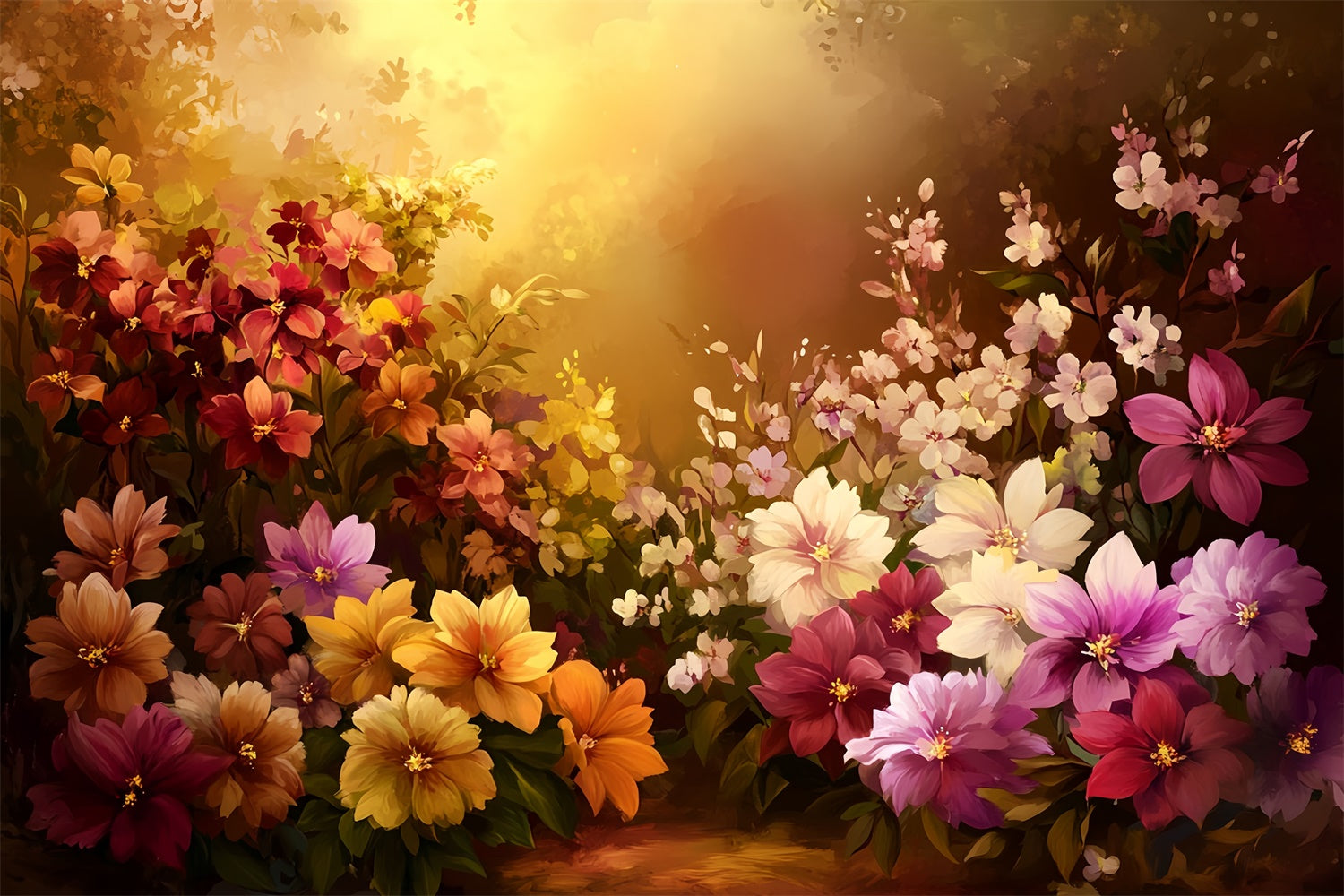 Artistic Backdrops Warm Toned Garden Fabric Backdrops UK MRR7-185