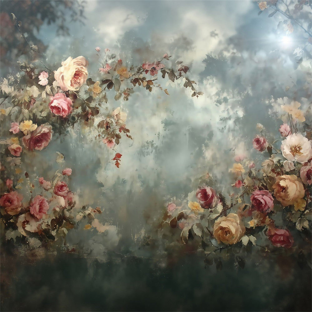 Painting Backdrops Classic Rose Dream Cloth Backdrops UK MRR7-187
