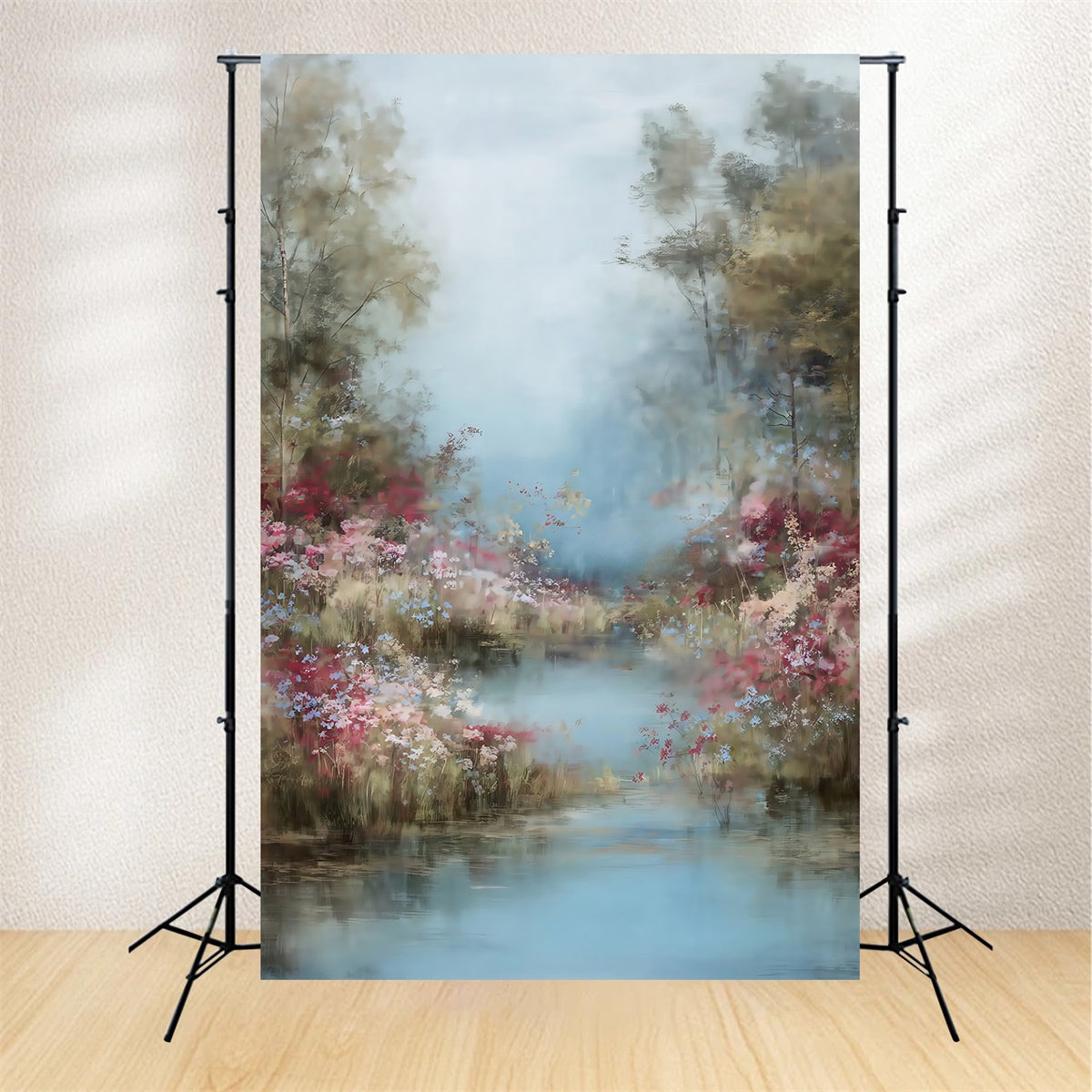 Oil Painting Photography Backdrop Wildflower Stream Backdrop UK MRR7-204